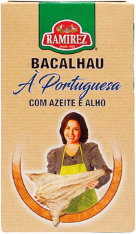 Codfish Portuguese style with olive oil and garlic (120g)